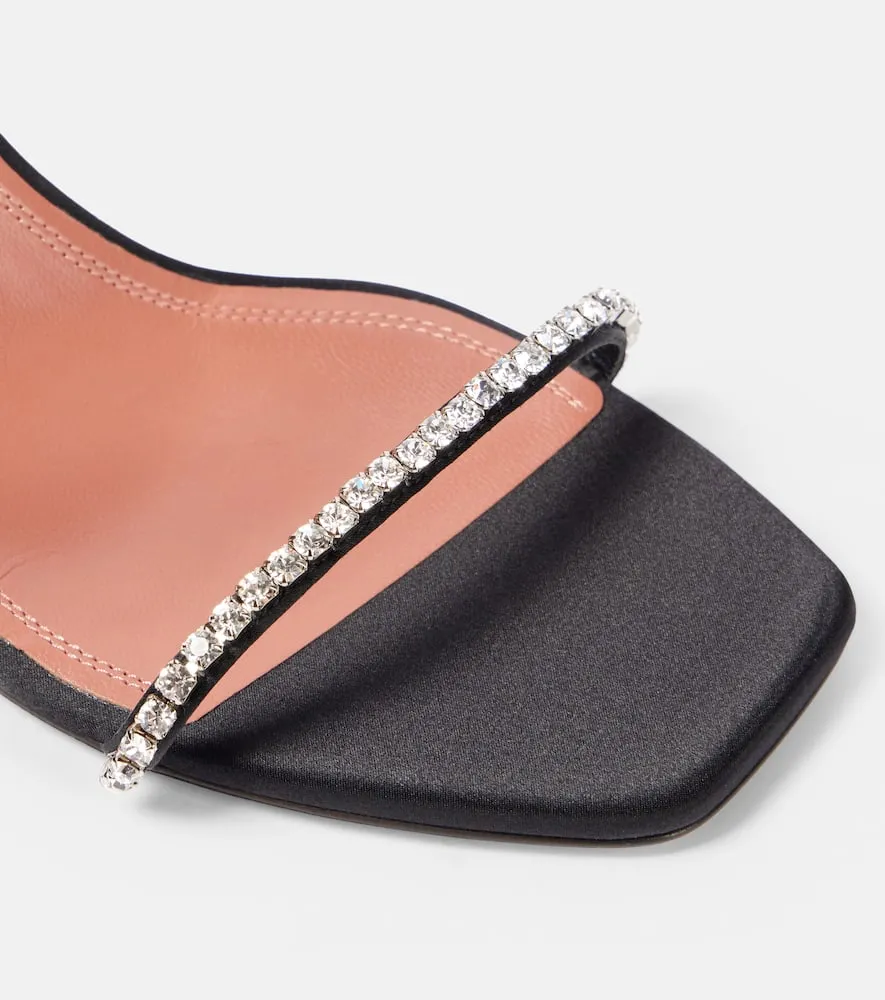 Amina Muaddi Gilda 70 embellished satin mules