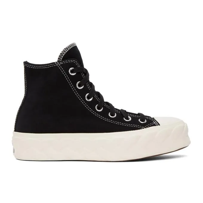 Converse Black Suede Cable Chuck Lift High Sneakers