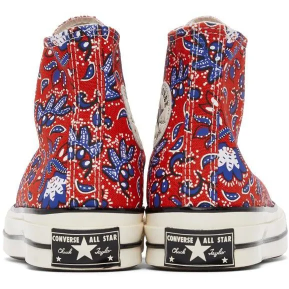 Converse Red Paisley Chuck 70 High Sneakers
