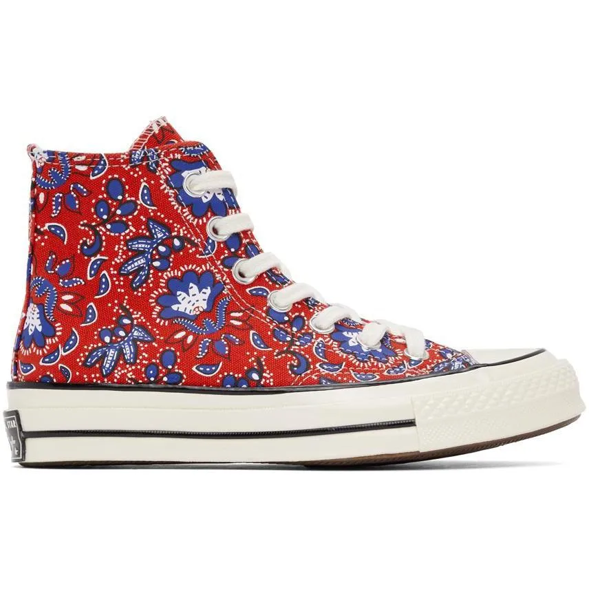 Converse Red Paisley Chuck 70 High Sneakers