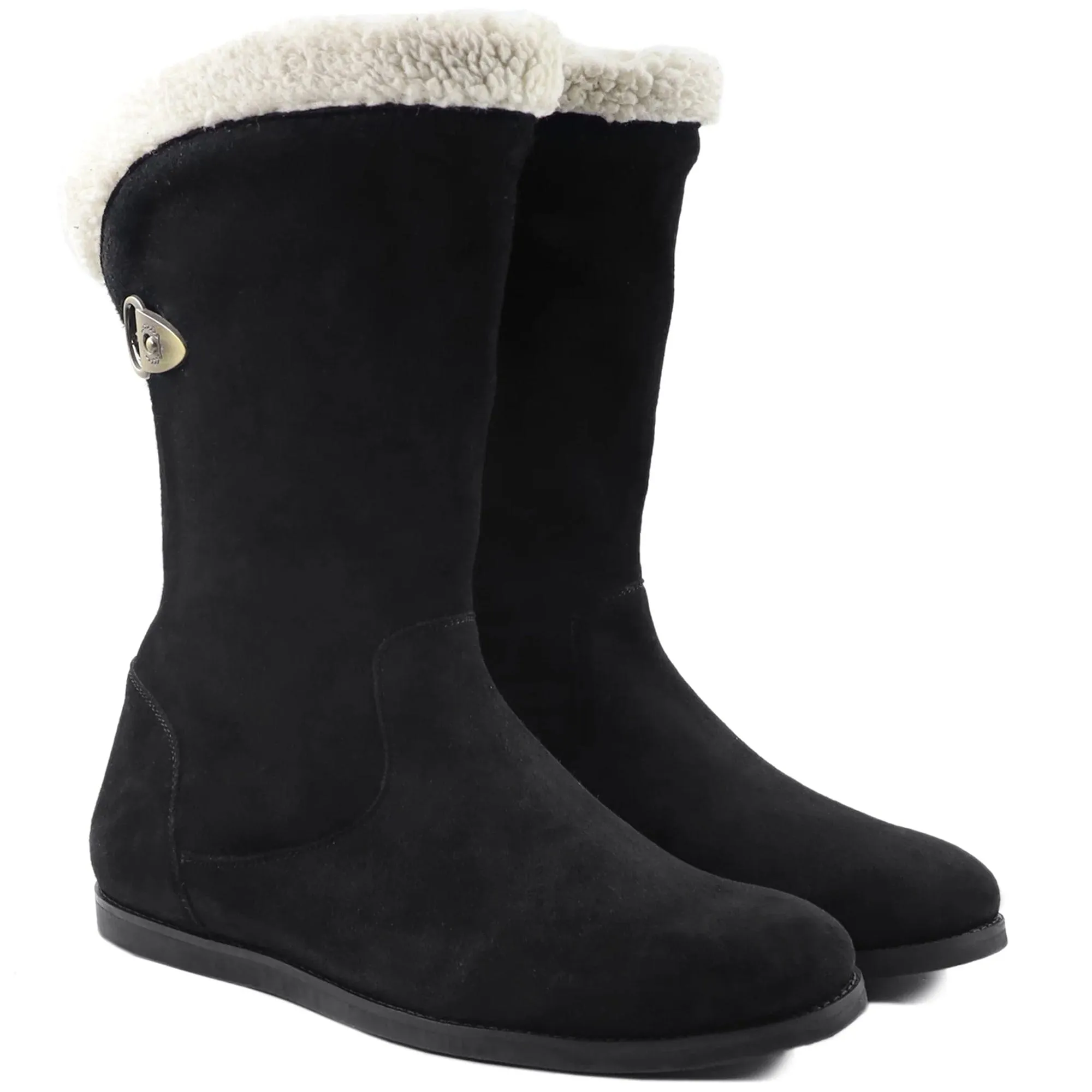 Custom-Made Suede Leather Women's Ankle High Furr Boots