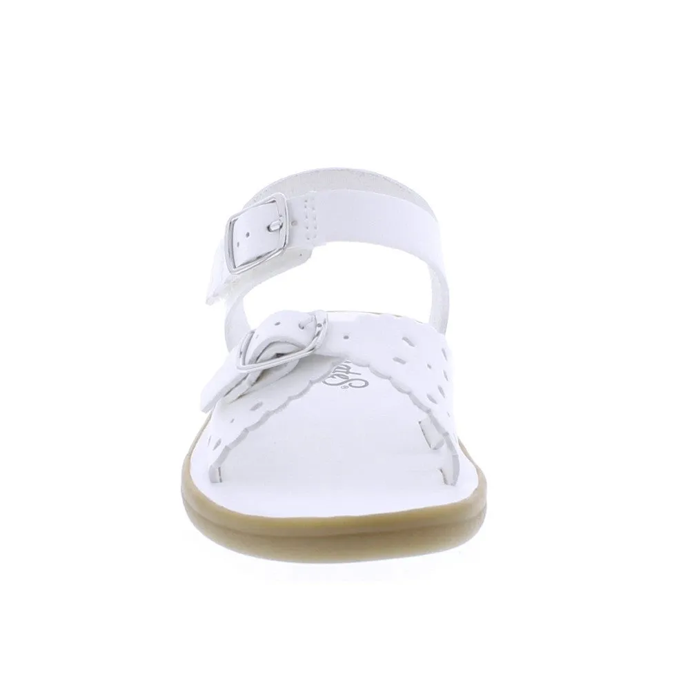 Footmates Girls Sustainable Sandals - Eco-Ariel Microfiber - White
