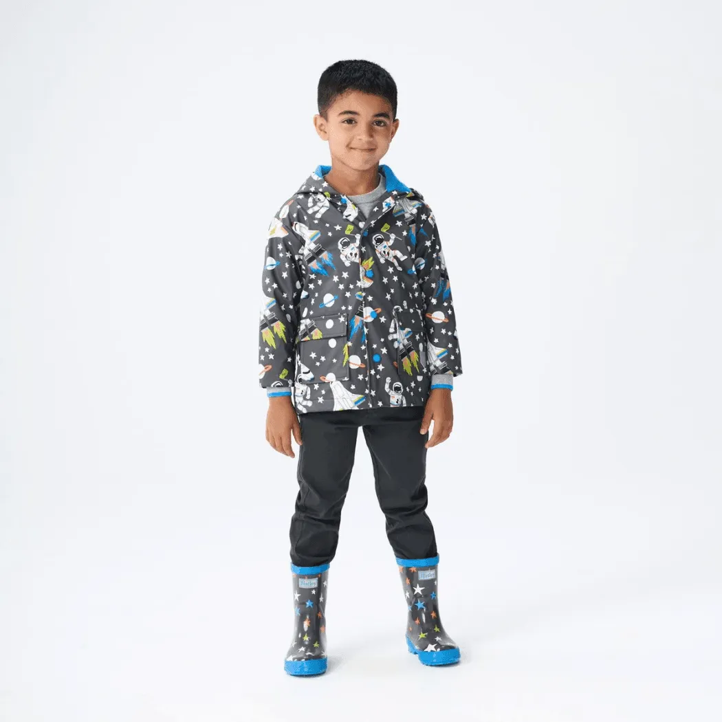 HATLEY Shiny Kids Rain Boots | Ombre Stars size 6
