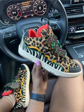 Leopard High Top Sneakers