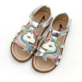 SIlver Unicorn Sandals