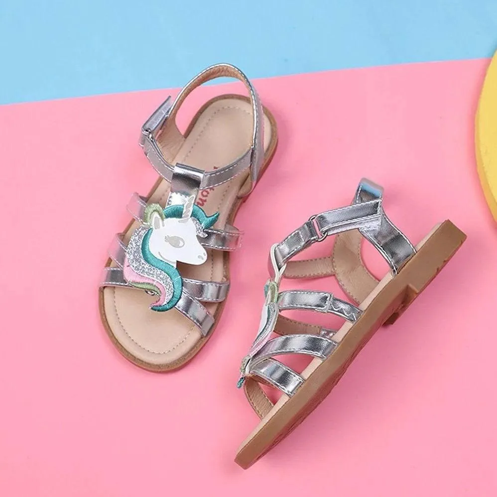 SIlver Unicorn Sandals
