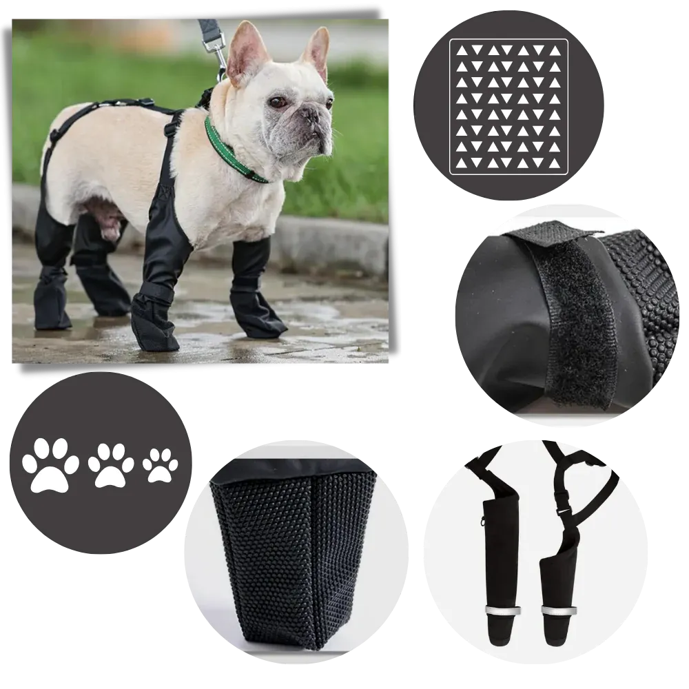 Waterproof Dog Suspenders Boots